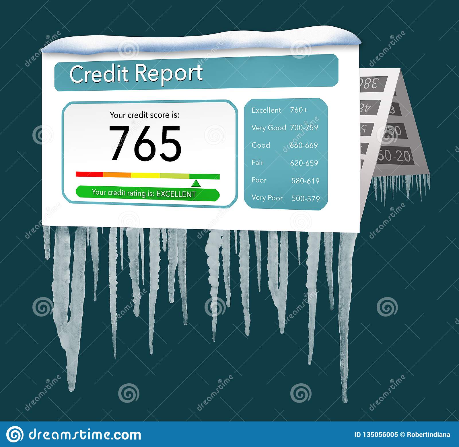 A Credit Freeze, Or Freeze On Your Credit Report Is Represented With ...
