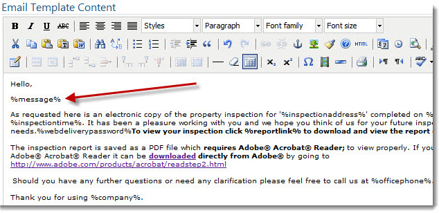 Add a Personal Message when Sending Your Report ...