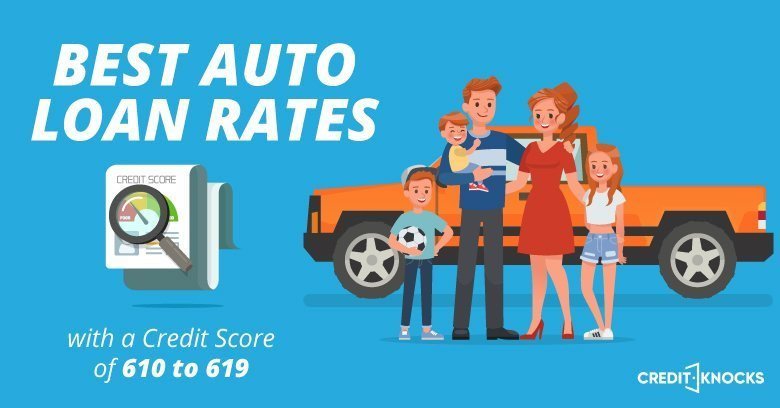 Best Auto Loan Rates with a Credit Score of 610 to 619
