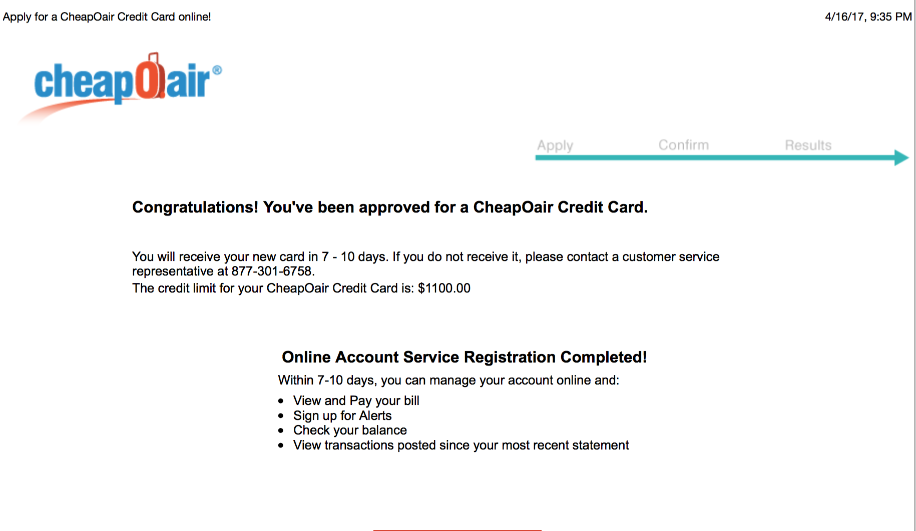 CheapOair Credit Card