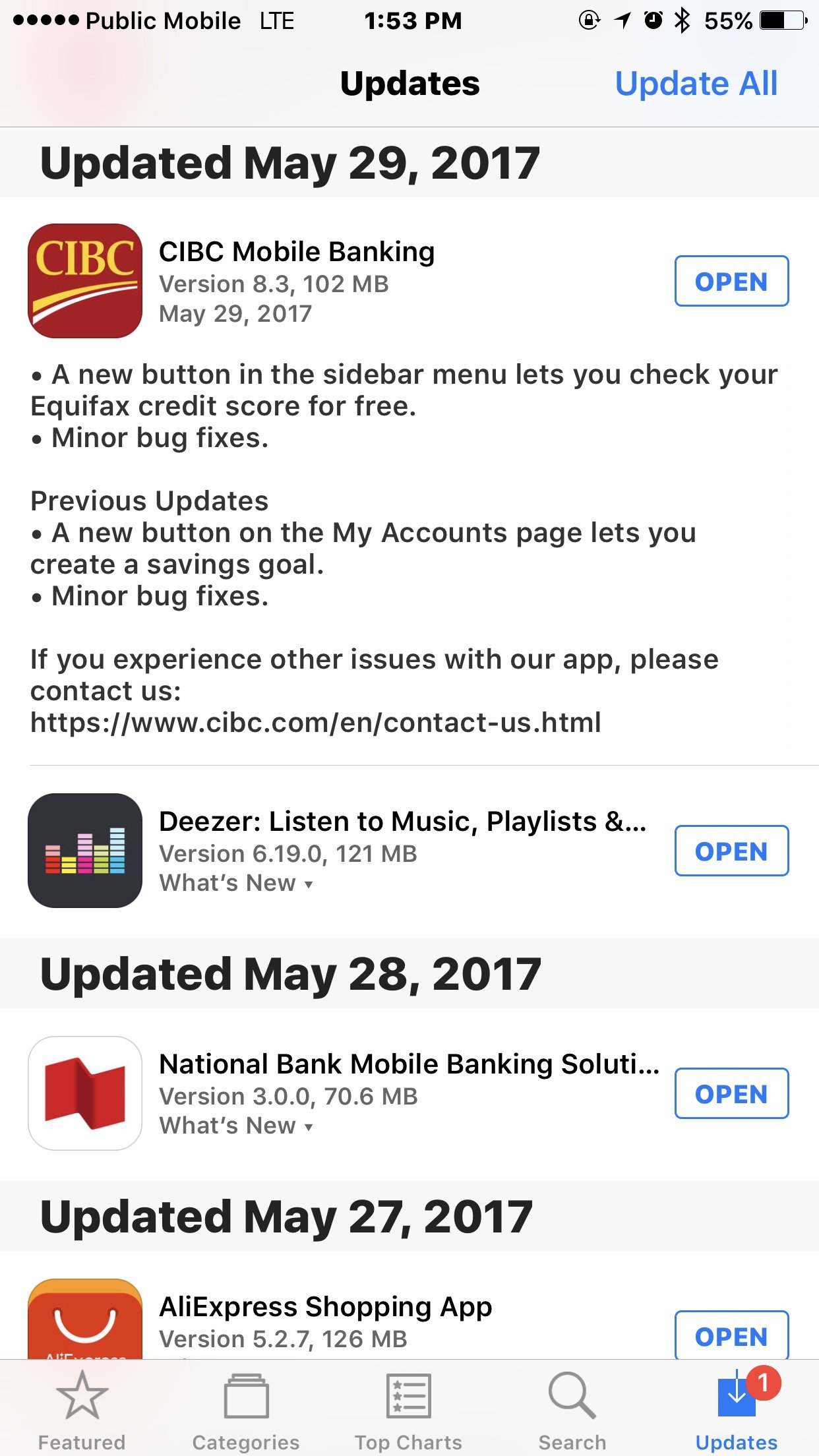 CIBC Mobile Banking for iOS Update Adds Free Equifax ...