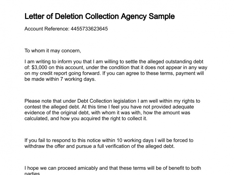 Credit Dispute Letter To Collection Agency  planner ...