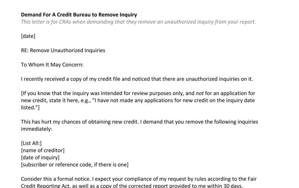 Credit score Bureau Dispute Letter address