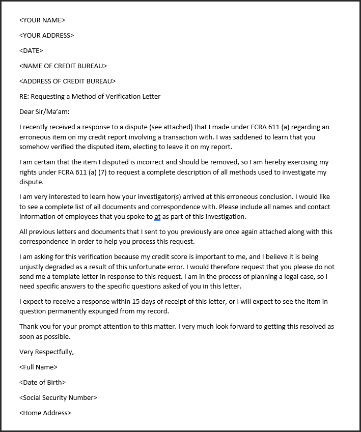 Dispute Letter To Creditor Collection
