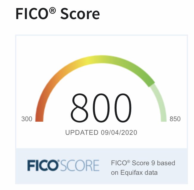 First 800 Credit Score!
