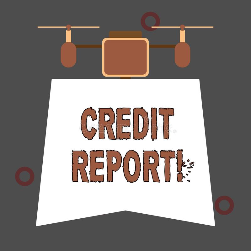 Handwriting Text Credit Report. Concept Meaning It Is The Detailed ...