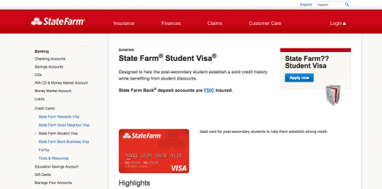 How to Apply for a State Farm Student Visa Credit Card