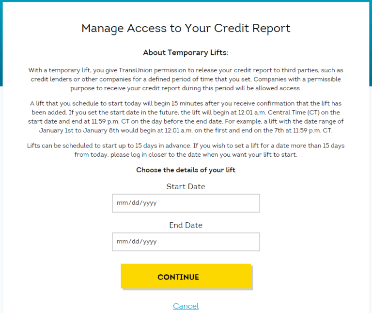 How to Freeze Your TransUnion Credit Report Online ...