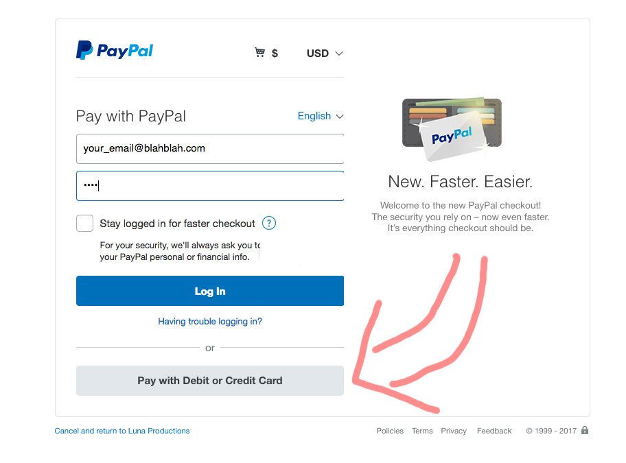 How to pay by credit card (without a paypal account)