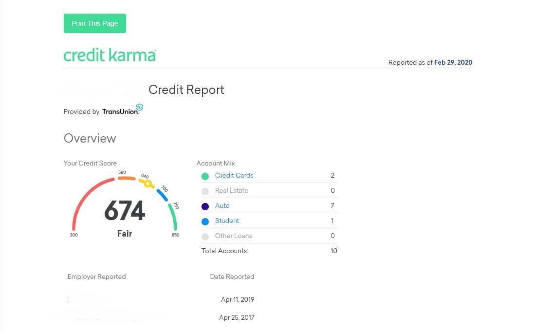 How to Read a Credit Report from Credit Karma