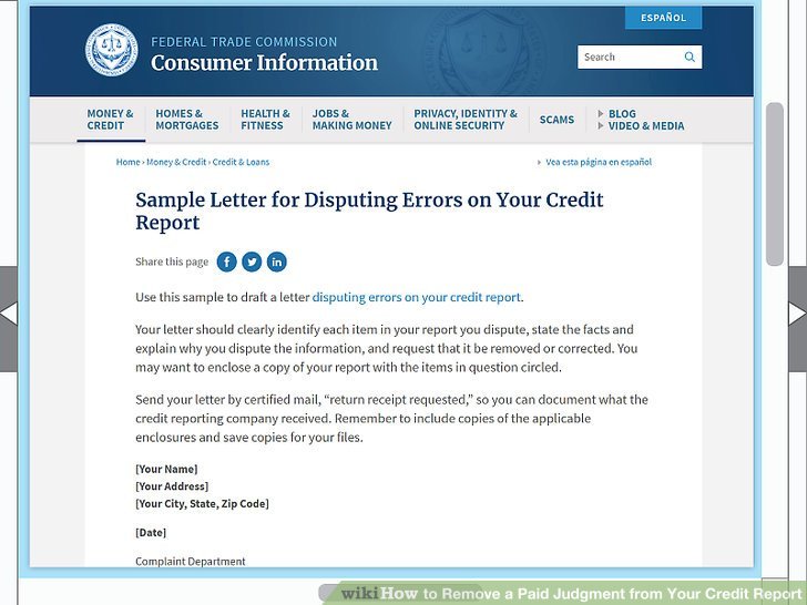 How to Remove a Paid Judgment from Your Credit Report: 7 Steps