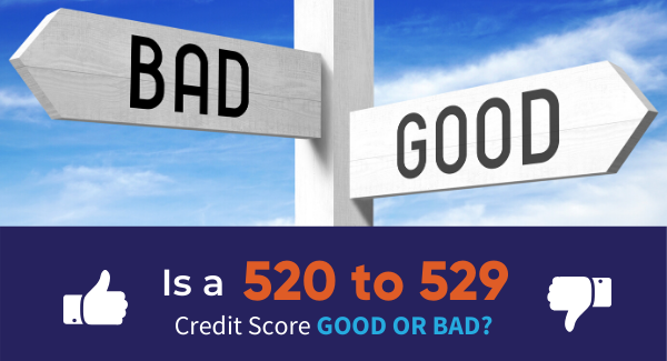 Is A 520 to 529 Credit Score Bad? Or Good? (2020)