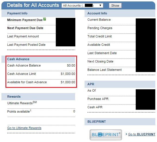 Requesting an Increased Cash Advance Limit from Chase for Online Serve ...