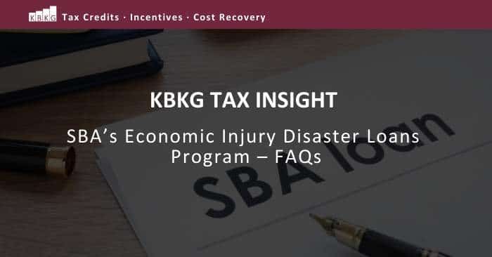 SBAâs Economic Injury Disaster Loans Program â FAQs