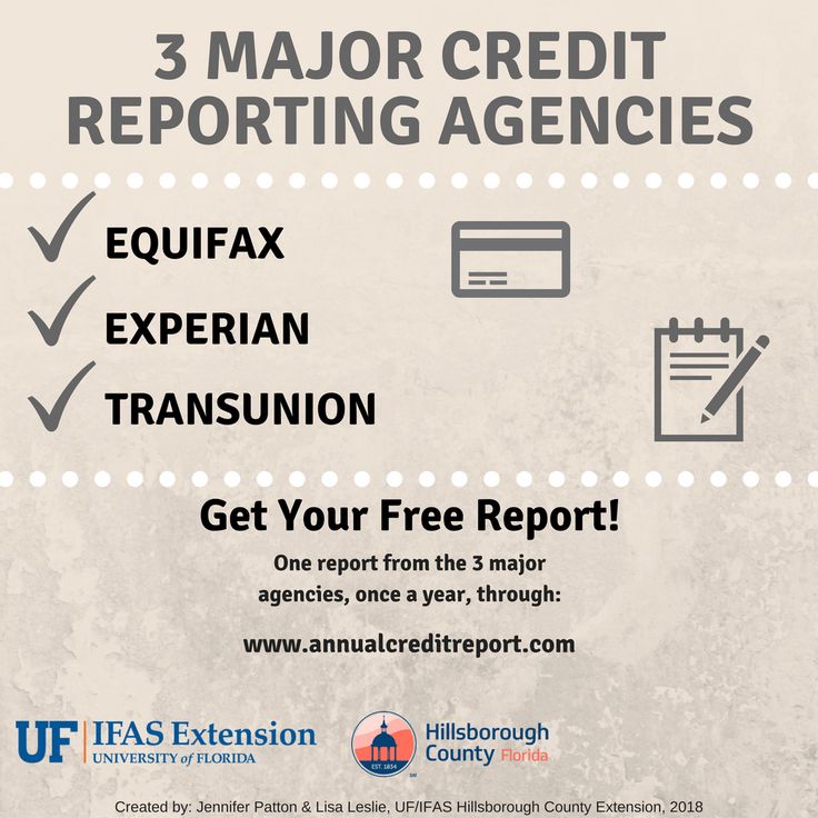 There are 3 major credit reporting agencies. An act was ...