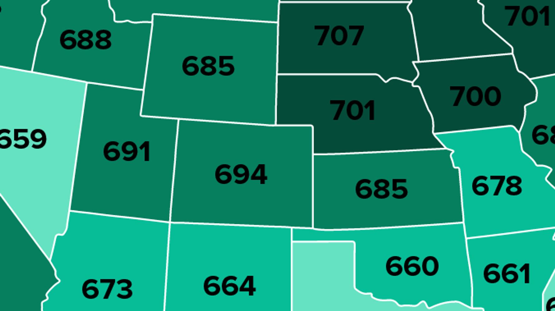 This Map Shows The Average Credit Score In Every State ...