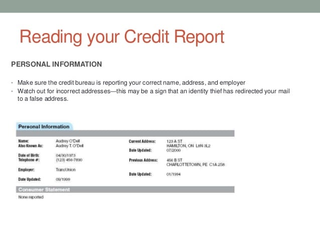 Understanding your credit report