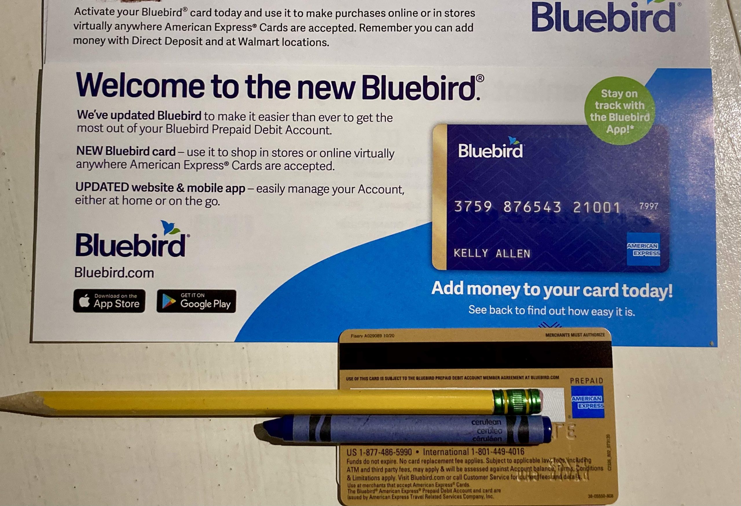 Updated look of Bluebird card ?
