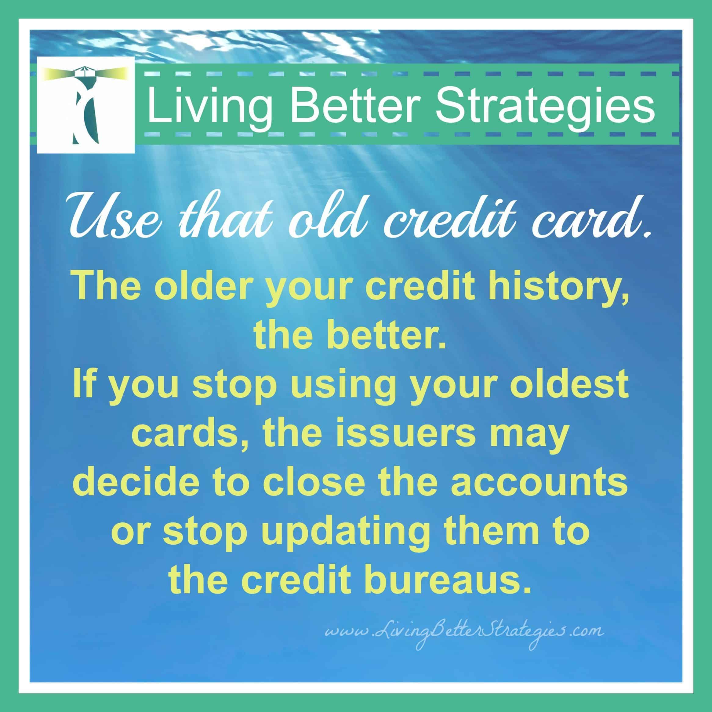 Use your old credit card.