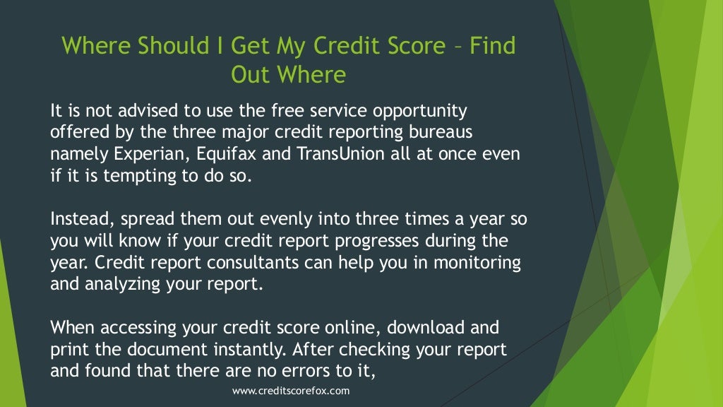 Where Should I Get My Credit Score  Find Out Where